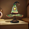 Stained-Glass-Style Witch Hat Lamp
