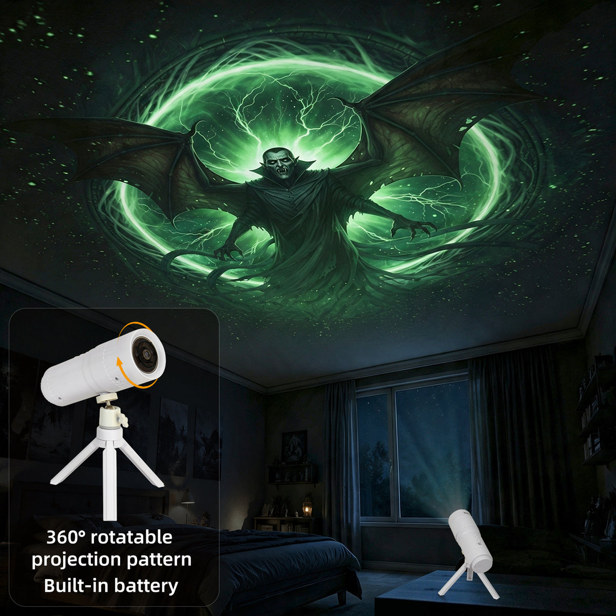 Halloween Outdoor Ghost Projector (16-Pattern LED)