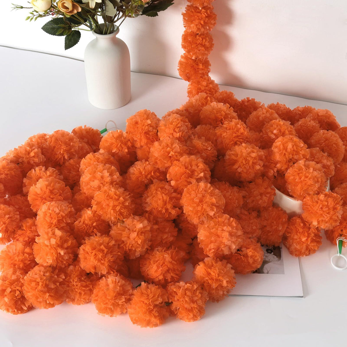 Artificial Marigold Garland — Day of the Dead (Cempasúchil)