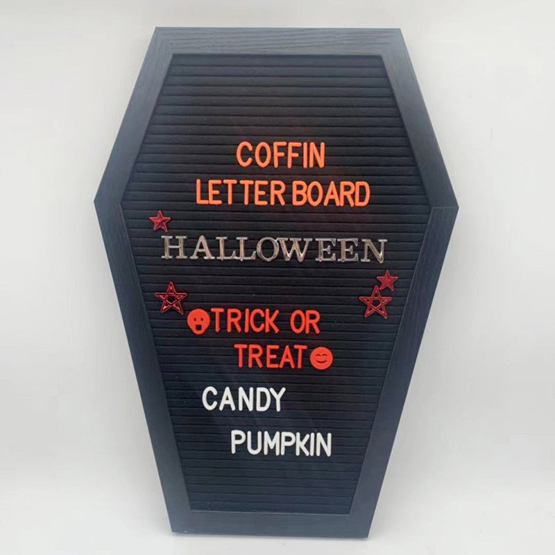 Coffin Letter Board (Customizable Spooky Message Board)