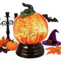 Halloween LED Water Globe Lantern (Pumpkin Family Scene)