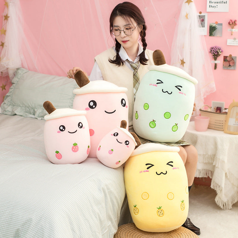Pearl Milk Tea Pillow Plush Toy - Cute Boba Pillow