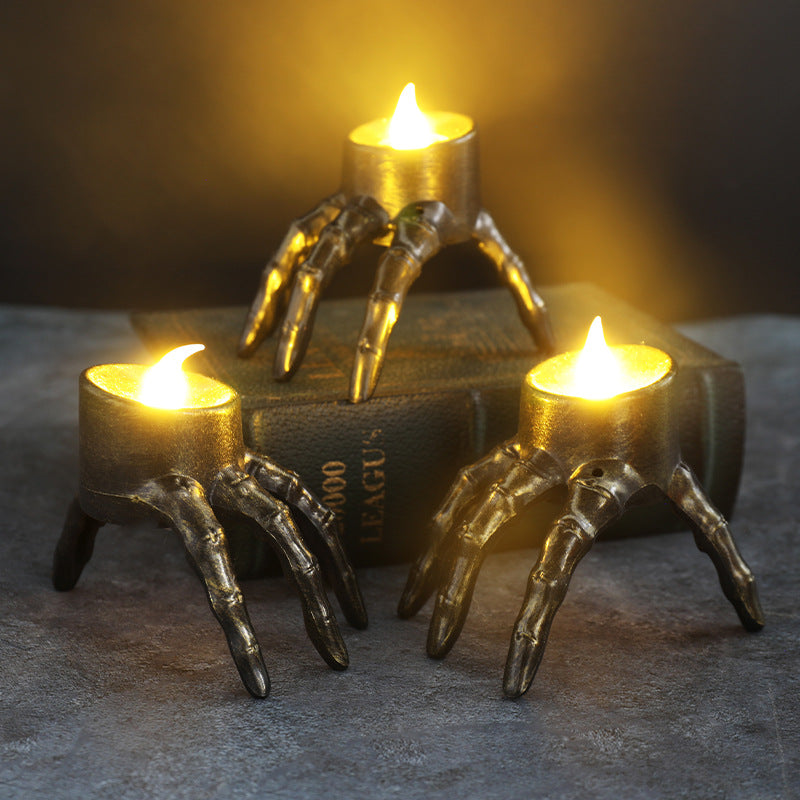 Skull Hand Lantern (Gothic Candle Holder)